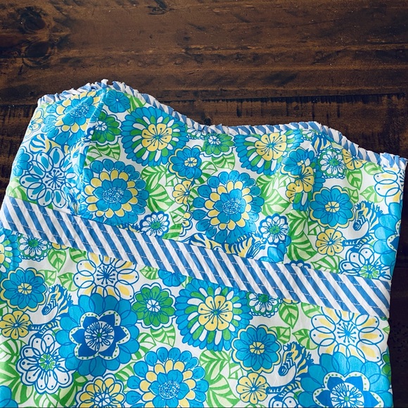 Lilly Pulitzer Strapless Top Hidden Zebra Floral 2 - Picture 5 of 12